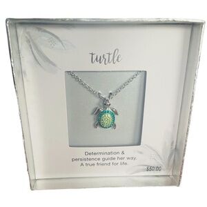 NEW Crystal Turtle Pendant Necklace
